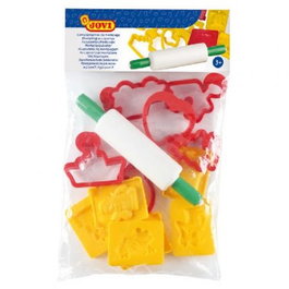 Jovi Set de 12 Moldes Surtidos y Rodillo de Modelaje